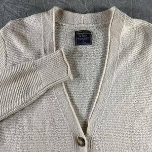 Abercrombie Cardigan Women's XL Cream Knit Button